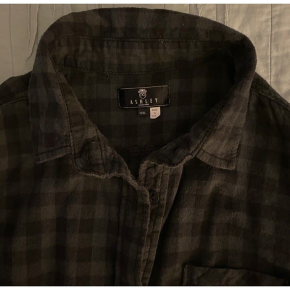 3 Womens Size Small/Medium Shirts Button Down Tunic Tops Flannel Plaid Retro - Picture 6 of 7